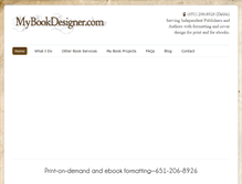 Tablet Screenshot of mybookdesigner.com
